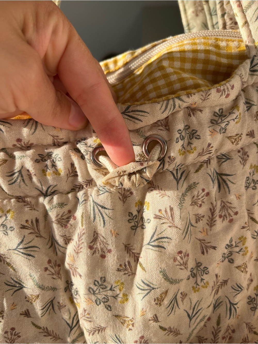 Zara Mommy Bag Cotton Quilted Floral Tote Diaper Bag - Picture 7 of 13